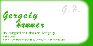 gergely hammer business card